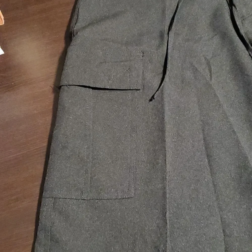 Men's 14in black big and tall cargo shorts